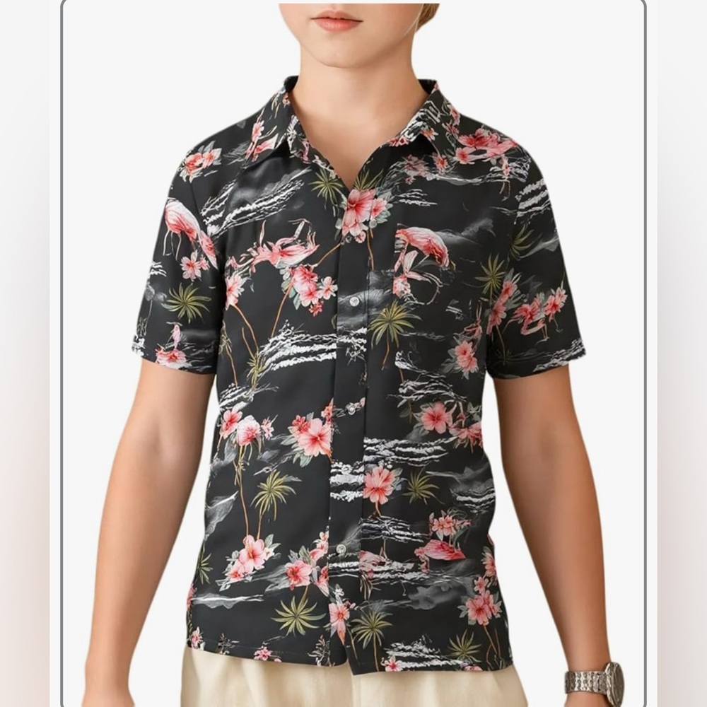 SSLR Boy's Collection Floral Shirt - M